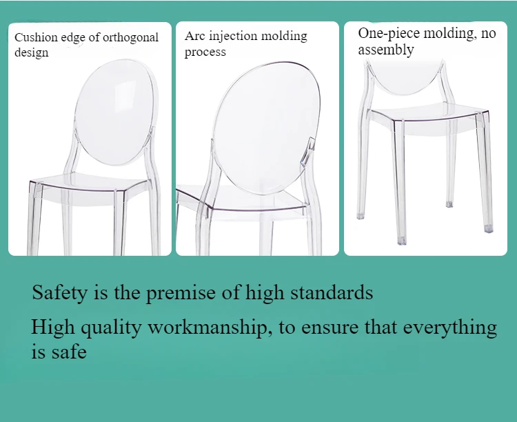 Description Picture 5 of itemParty Wedding Chairs Clear Plastic Event Single Church Chairs Gamer Chaise Dining Banqueting Sillas Hotel Home Furniture