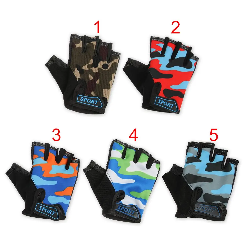 Cycling Gloves Half Finger Bicycle Gloves High Elastic Non-slip Bike Gloves  Children's Bike Gloves Riding Equipment