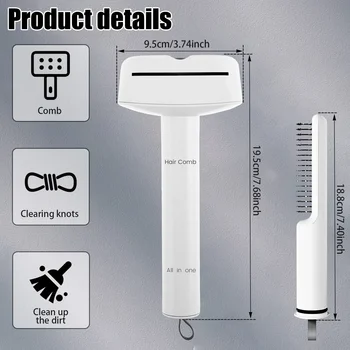 3 IN 1 Pet Hair Brush Stainless Steel Cat Dog Hair Brush Multifunctional Comfortable Massage Beauty Comb Pets Accessories New 4