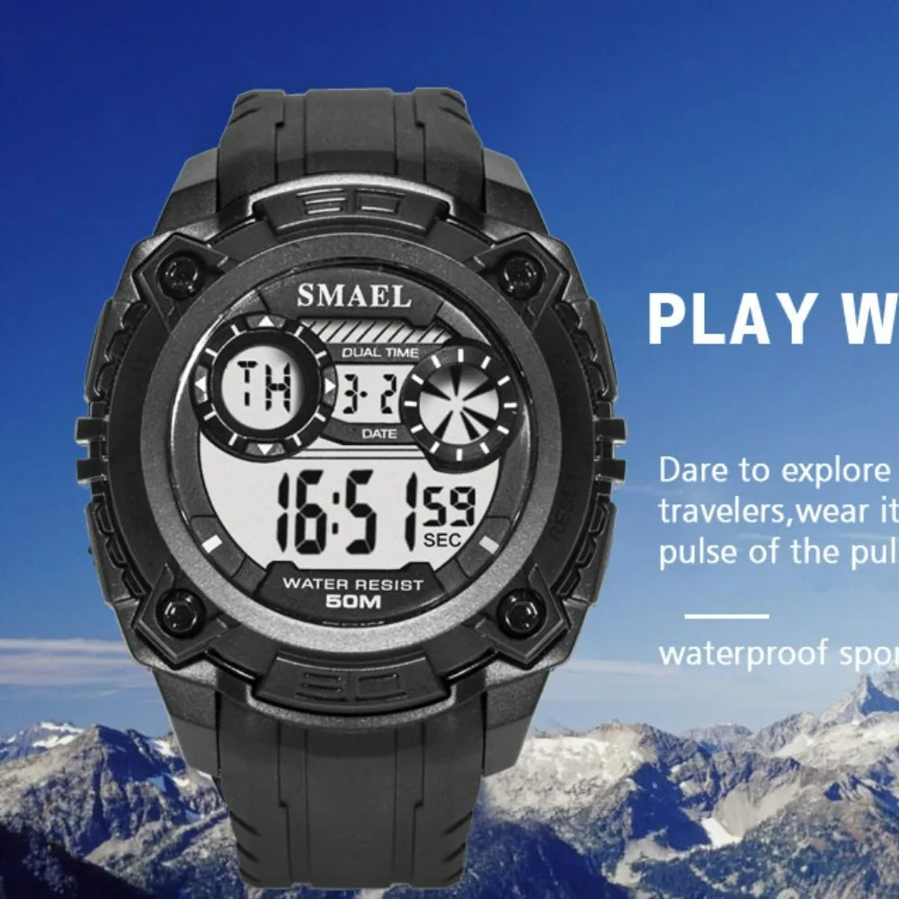 Men's Waterproof Outdoor Sports Digital Watch Student Trend Multi-functional Electronic Watches Fashion Male Clock Montre Homme