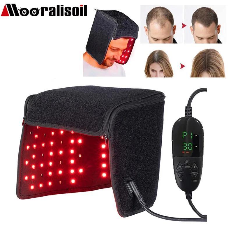 Led Red Light Therapy Helmet Hair Growth Hat Red & Infrared Light