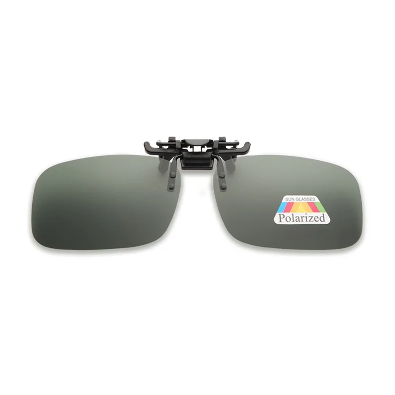 Polarized Sunglasses Clip-on Sunglasses Fashion Rectangular Men's Polarized Driving Sunglasses Up UV 380 Driving Fishing Night Vision Glasses Clips