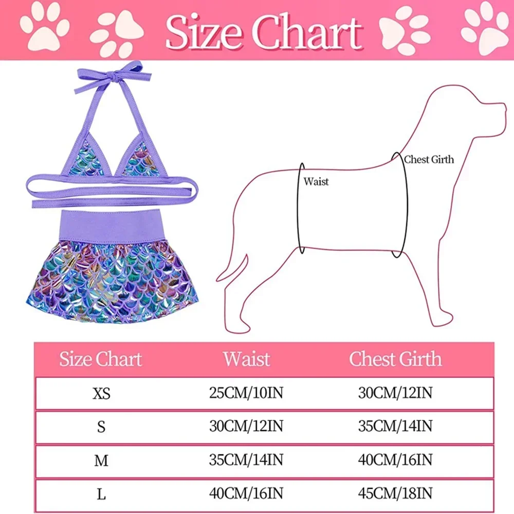 Funny Dog Swimwear Bikini Summer Girl Dog Clothing Beach Swimsuit Puppy Bathing Suit Cooling Pet Skirt for Small Cat Apparel
