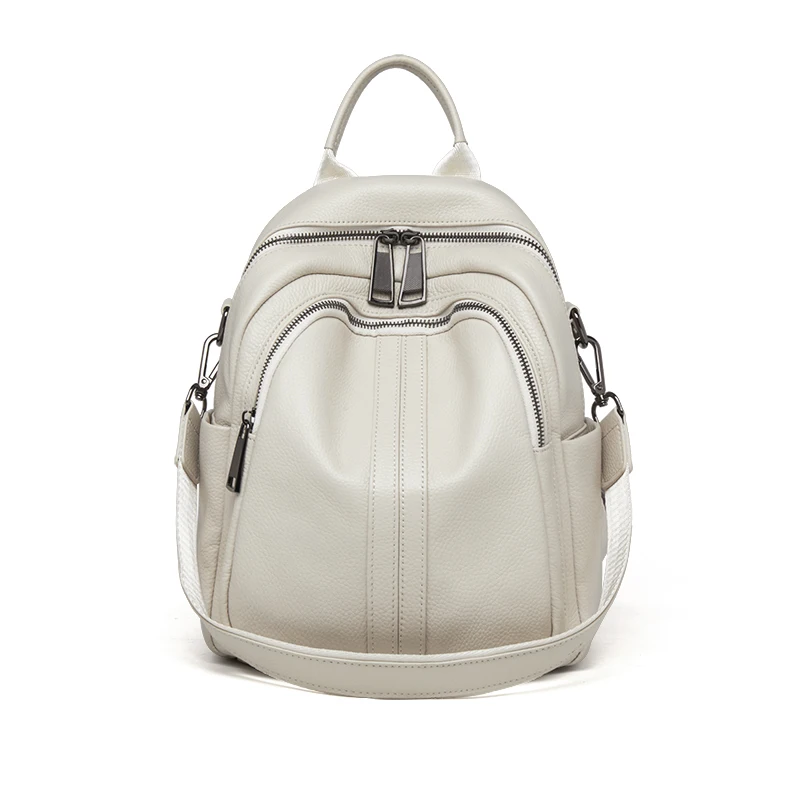 Limited ZOOLER First Layer Genuine Leather Backpack Designed  Plaid Large Capacity Backpack School Bags College Girl Hot#SC1702 5
