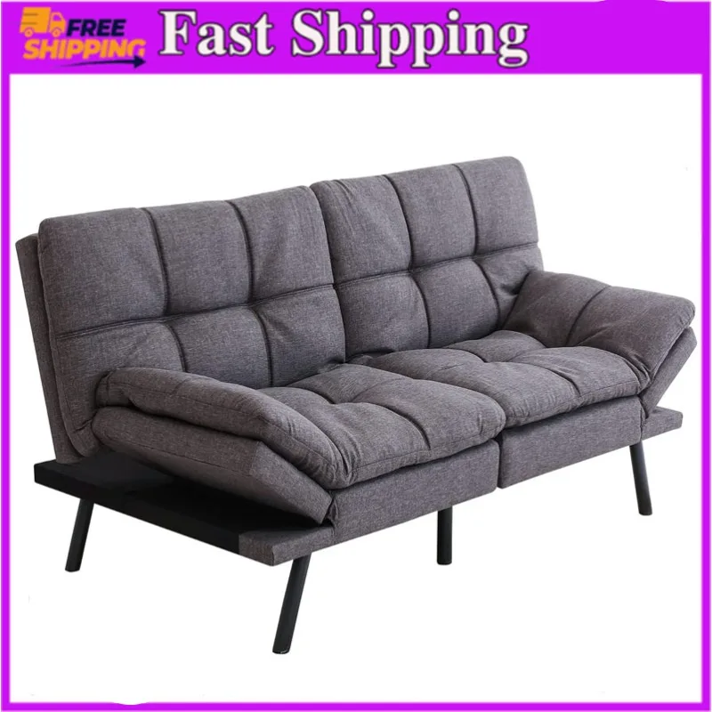 

Futon Couch Bed with Mattress and Frame Included,Comfortable Loveseat Sleeper Sofa for Dorm Apartment Bedroom RV Living Room