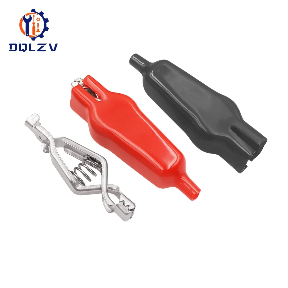 20A Alligator Clips Double-end USB Charging Battery Crocodile Clips for Electrical Jumper Wire Test Clip Red Black 2PCS alligator clips test clip alligator clip adapter