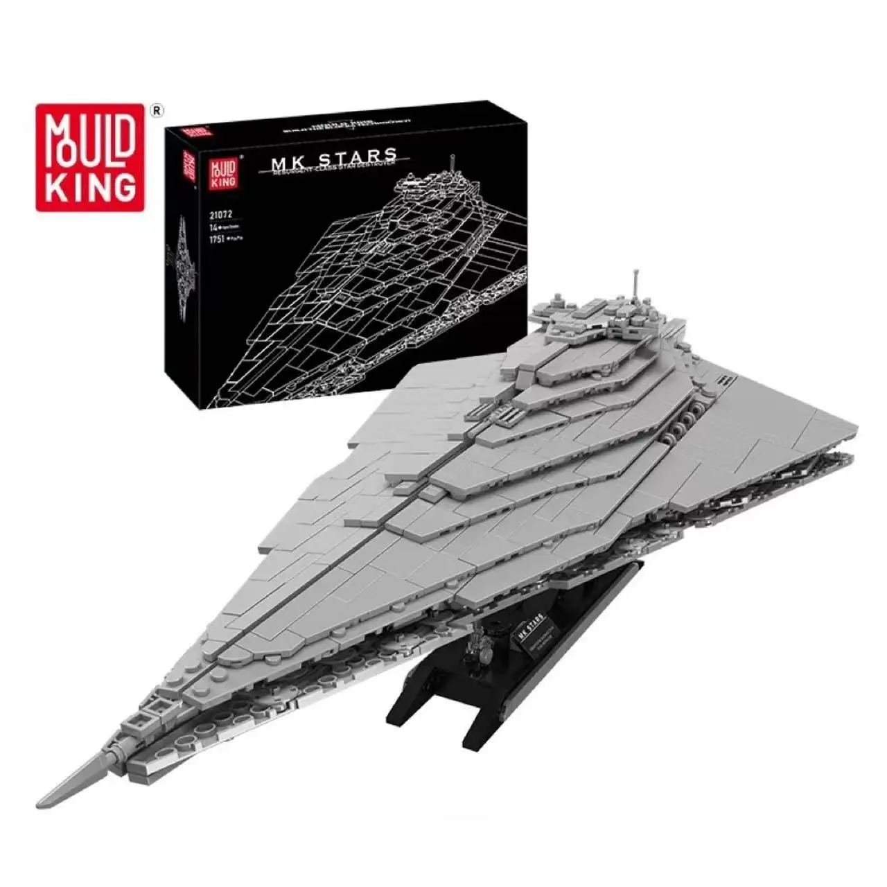 

Mould King 21072 Star Plan Building Block The MOC Resurgent Starship Model Aseembly Star Fighter Toys Brick Kids Christmas Gift