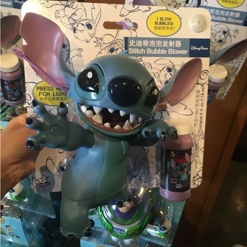 Disney Stich Cartoon Bubbles blower Action set boys girls Toy Figures Party wedding decoration