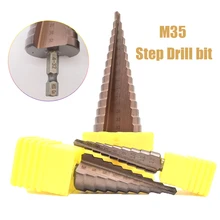 

M35 5% HSS-CO Cobalt Step Drill Bit 4-12 4-20 4-32mm High Speed Steel Cone Metal Drill Bit Tool Hole Cutter for Stainless Steel