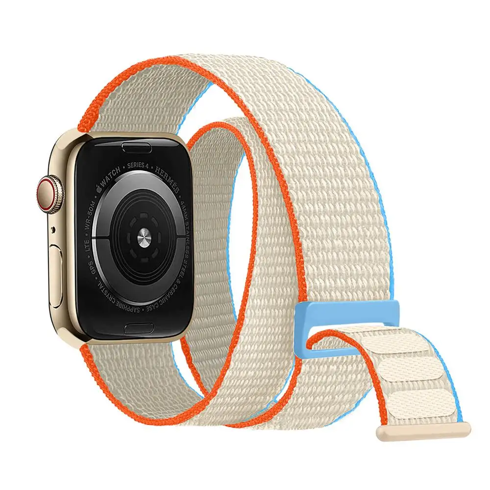 

Ремешок нейлоновый для Apple Watch Band 44 мм 45 мм 49 мм 40 мм 41 мм 42 мм 38 мм, двойной туристический браслет для iWatch Series 7 8 3 4 5 6 Se Ultra