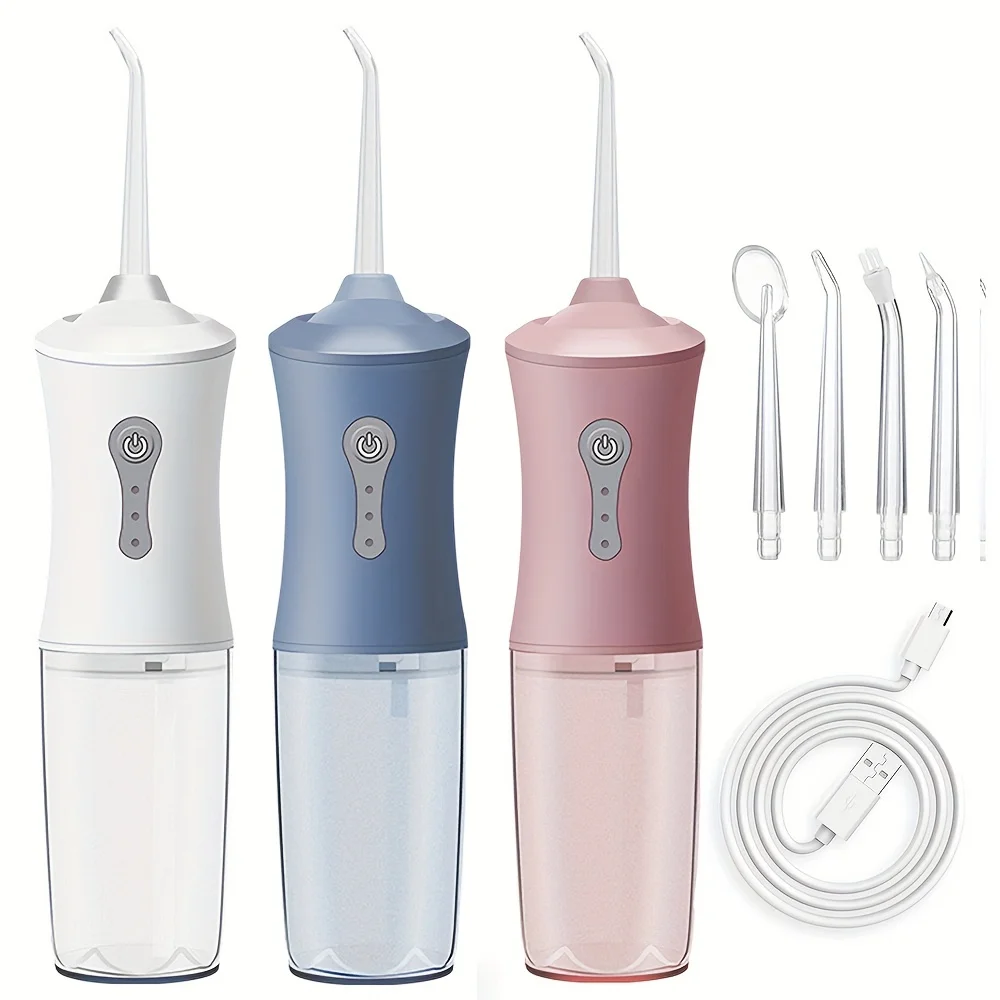 4 In 1 Water Flosser For Teeth, Cordless Water Flossers Irrigator With DIY Mode 4 Jet Tips, Tooth Flosser, Portable And Recharg