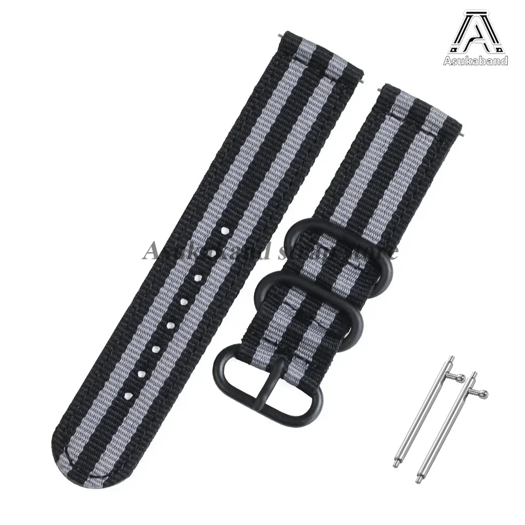 Quick Release Nylon Sport Watch Strap Canvas Watchband - Men's Bracelet