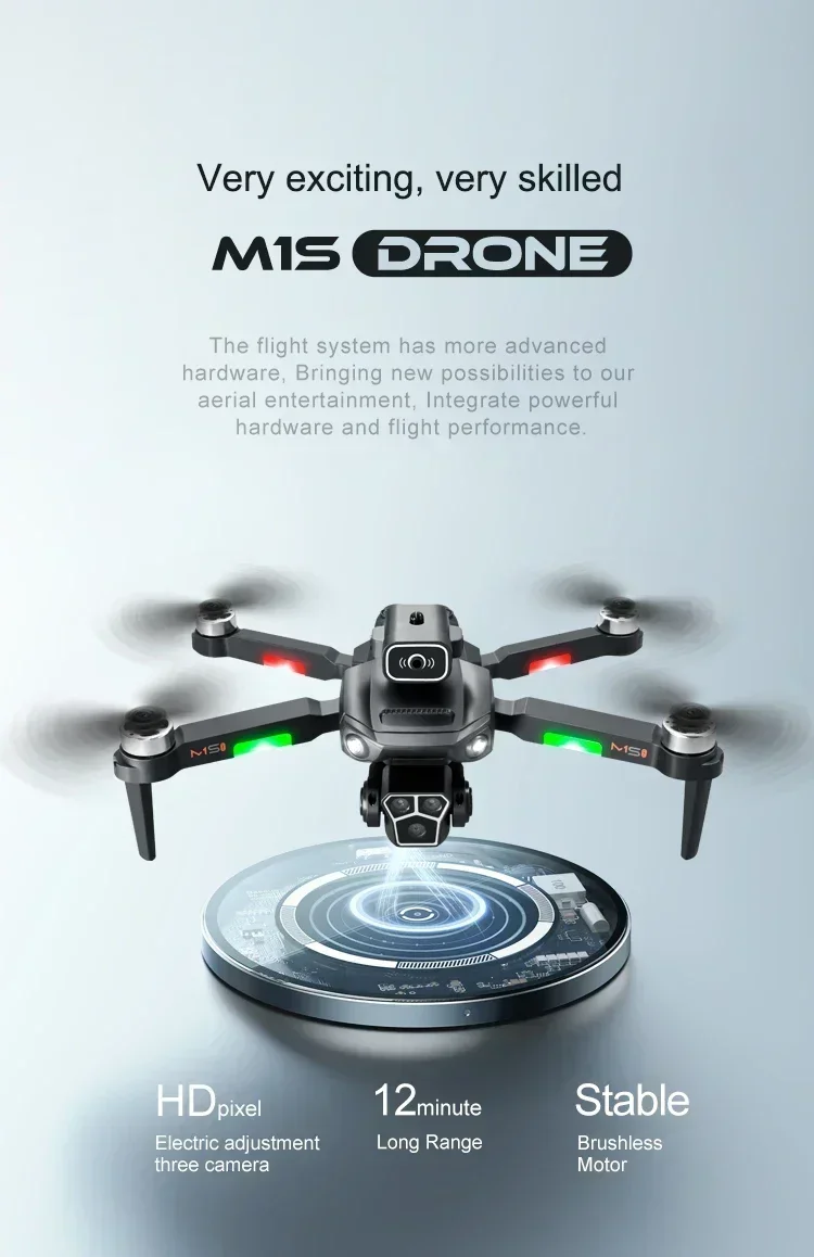 Xiaomi MIJIA M1S Drone Professional 8K GPS Three Camera 5G Folding Obstacle Avoidance Optical Flow Positioning Upgraded 10000M