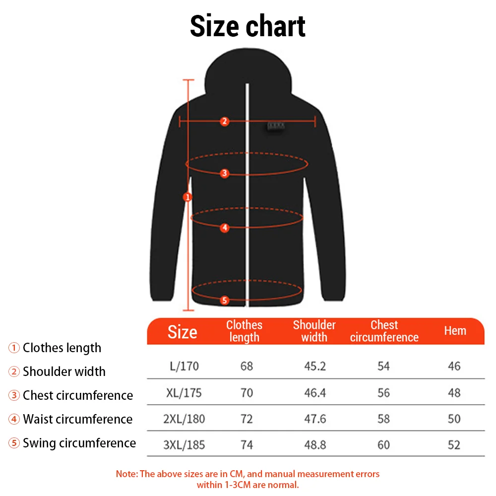 21 Areas Heated Jacket Women's Warm Vest USB Men's Heating Jacket Heated Vests Coat Hunting Hiking Camping Autumn Winter Male