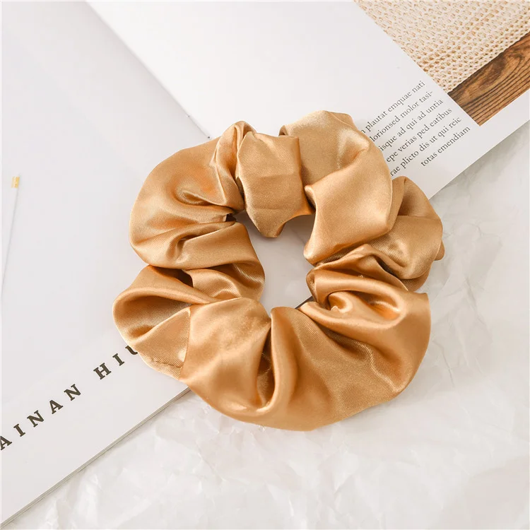 best hair clips Fashion Custom Elastic Rope Ribbon Hair Scrunchies Trendy Pure Color Cotton Silk Cloth Women Girls Hair Accessories bow hair clip