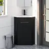 Corner Bathroom Vanity Sink Combo High Space Utilization Durable Construction Soft Closing System Easy to Clean  Included 2
