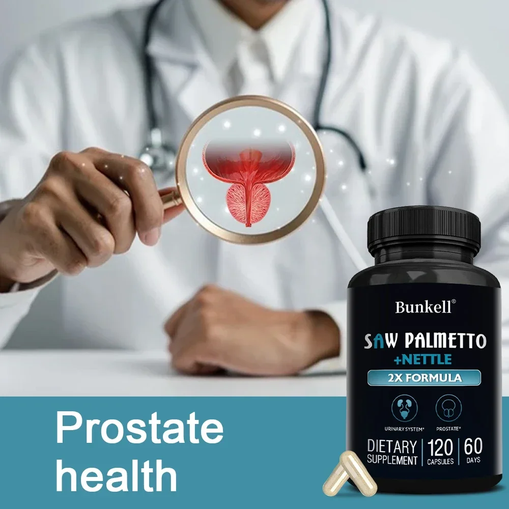 Saw Palmetto + Nettle-Promotes prostate and urinary tract health, hair growth, supports overall health, antioxidant