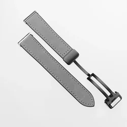 Leather & Silicone Magnetic Strap Bracelet | Replacement Watchband Accessories - Galaxy Fit 3 (LH)