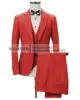 Men's 3-Piece Linen Suit Casual Slim Fit Vintage Suits Groomsmen Tuxedo Wedding Blazer Pants Set 4
