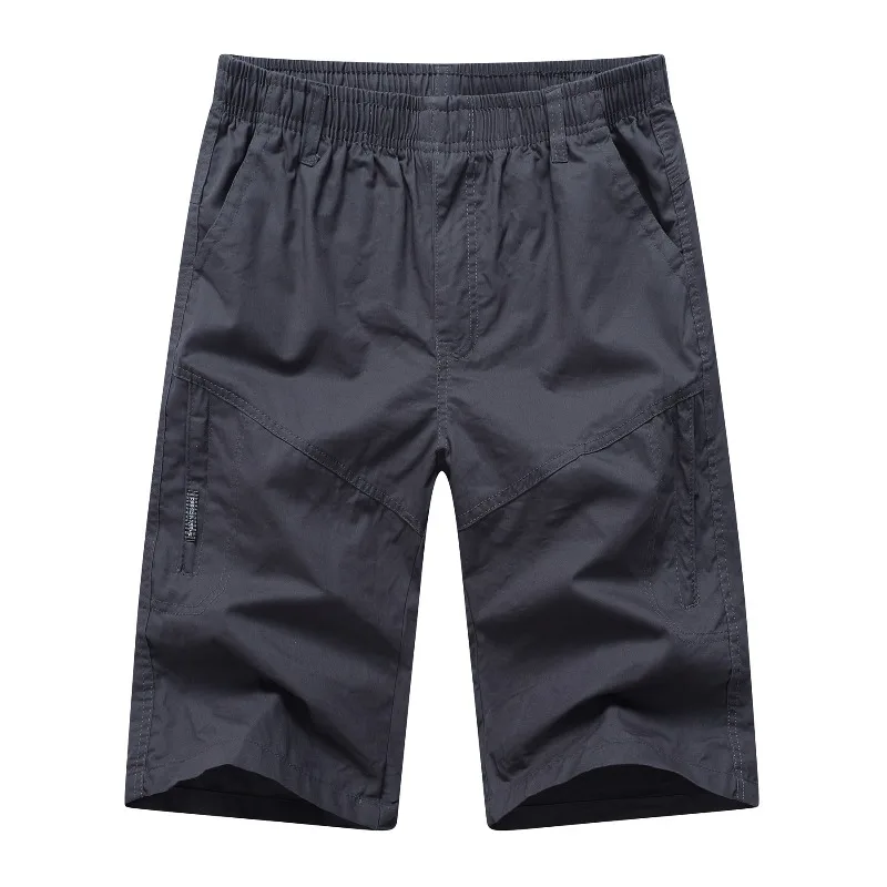 Summer Men's Solid Pockets with Elastic Pleated High Waisted Fashion Loose Sports Casual Trousers Vintage England Style Pants