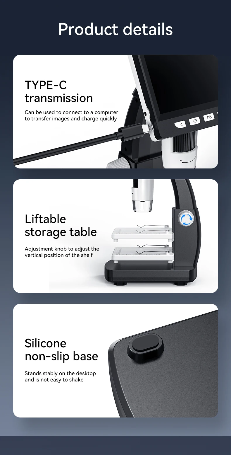 lcd video microscope for students and hobby use