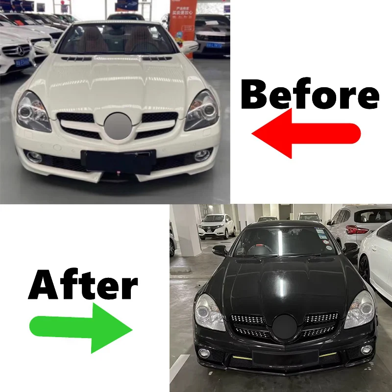 車のフロントバンパーグリル,交換用グリル,r171,slkクラス,slk200 