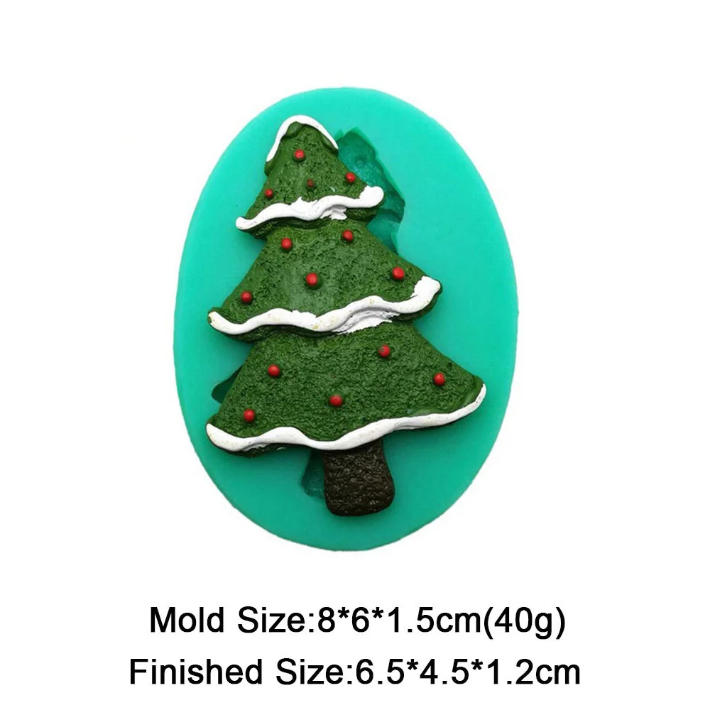 Weihnachtsserie Silikonform Fondant Kuchendekorationswerkzeuge Schokoladen-Keks-Dessert Zuckerhandwerk Backen Gips Epoxidharz-Form – Detail 14