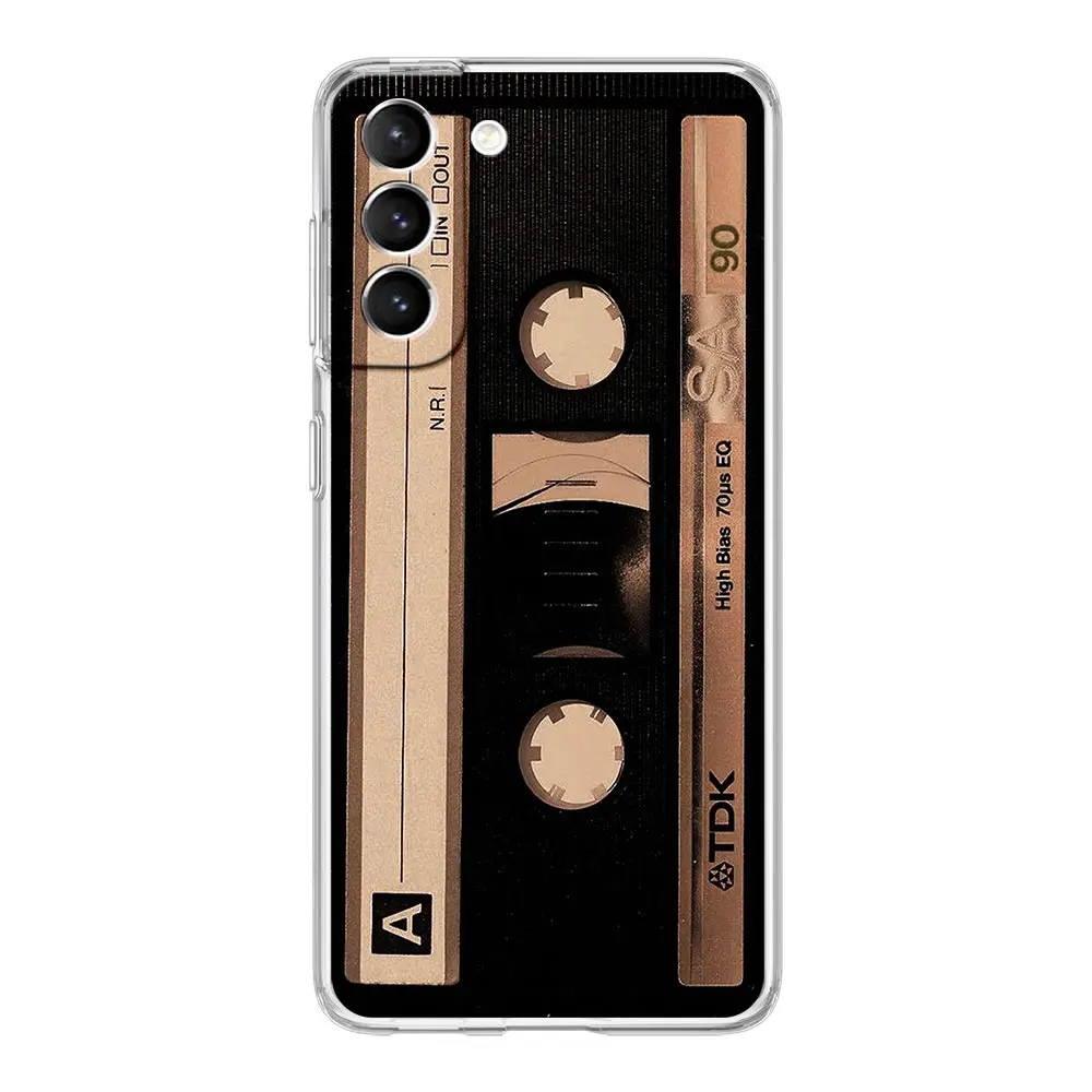 Clear Soft Phone Case with Magnetic Radio Tape Cassette Design