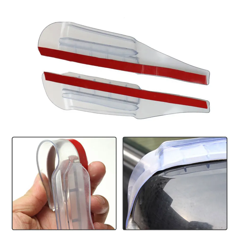 2PCS Universal Car Rear View Mirror Rain Cover Sun Visor Eyebrow Protection