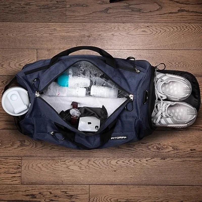 Fitness bag travel handbag single shoulder diagonal strap cylindrical yoga bag with shoes and wet compartment single shoulder ba