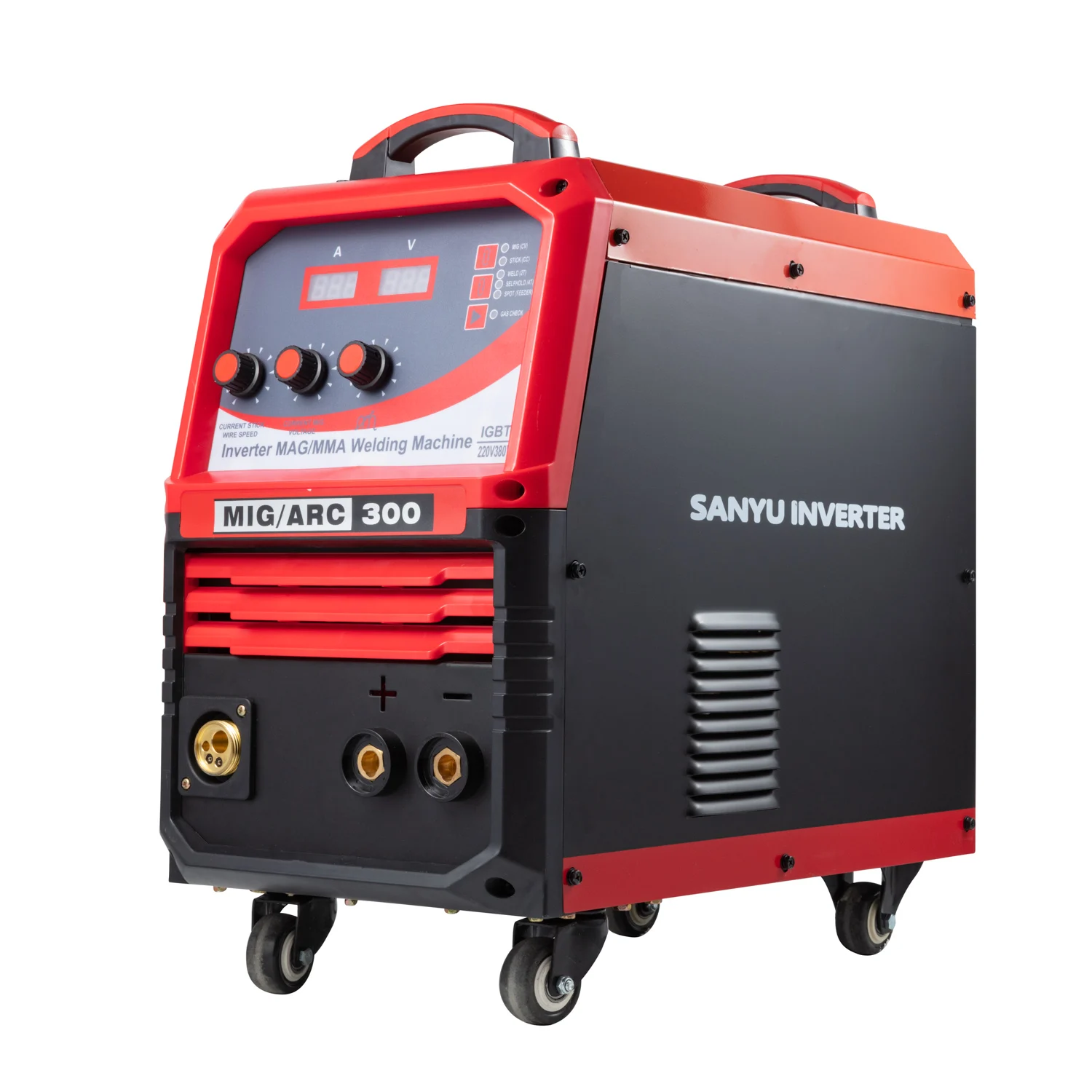 Dual voltage 220V 380V MIG-300 welding machine MIG/ARC 50-280A mig welders