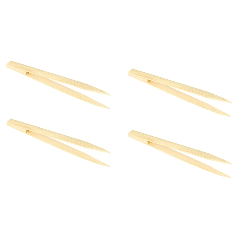 

10X Pointy Tip Bamboo Straight Tweezer Tea Tong Handy Tool