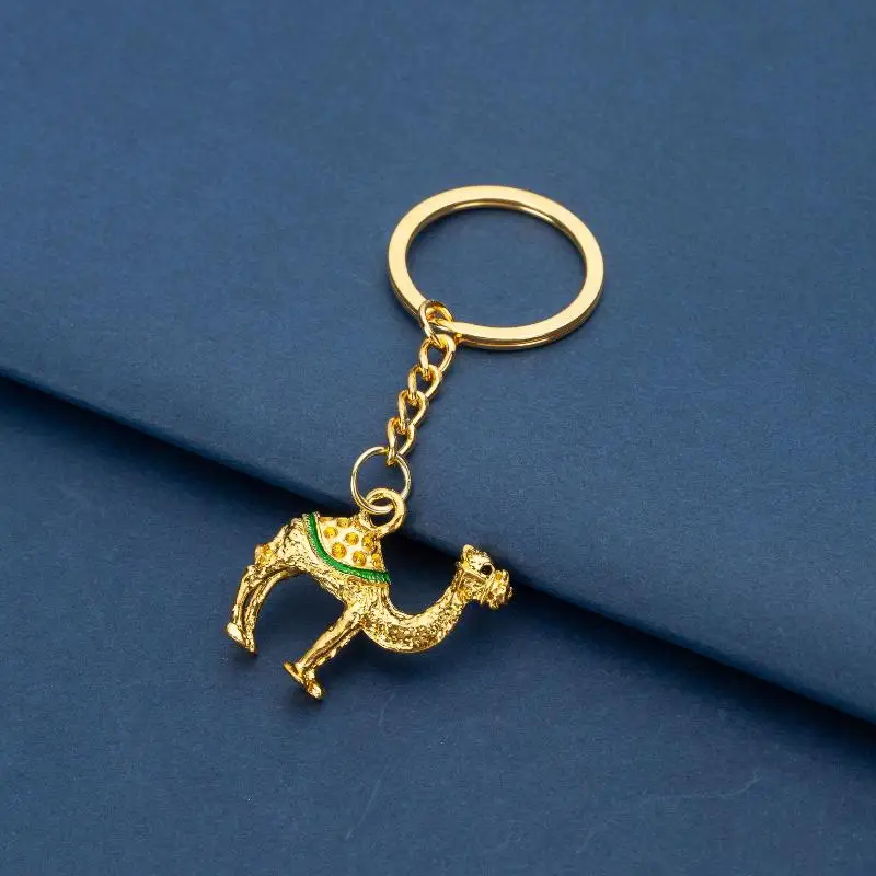 Neuer Metall-3D-Kamel-Schlüsselanhänger Dubai Kamel-Anhänger Schlüsselkette Auto-Schlüsselring Zubehör Touristen-Souvenir Schmuck