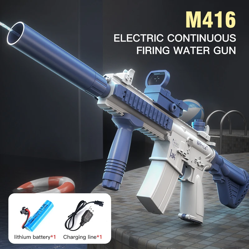 M416 WATER GUN Electric Shooting Toy Full Automatic Summer Beach