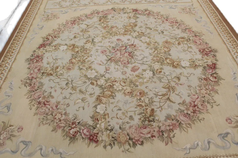 Free shipping 12'x18' Aubusson rugs French Aubusson Carpet handwoven big carpet area rugs - Image 3