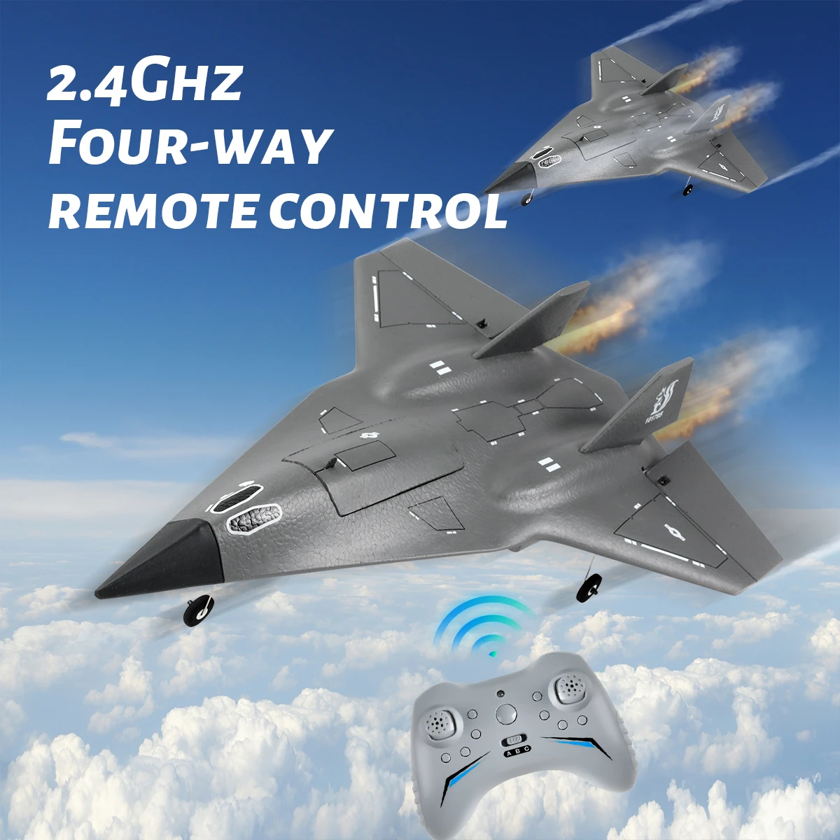 SR72 RC Plane 2.4G 4CH RC Fighter With Concealed Culvert Design FX9672 RC Airplane Powerful Motors RTF Aircraft Boys Toys 5