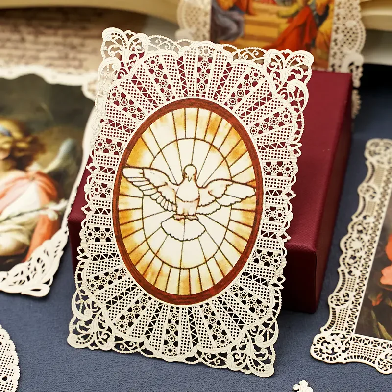 Religious Figure Image Icon Card Hollowed Out Carved Bookmark Christian Catholic Gift Church Souvenir