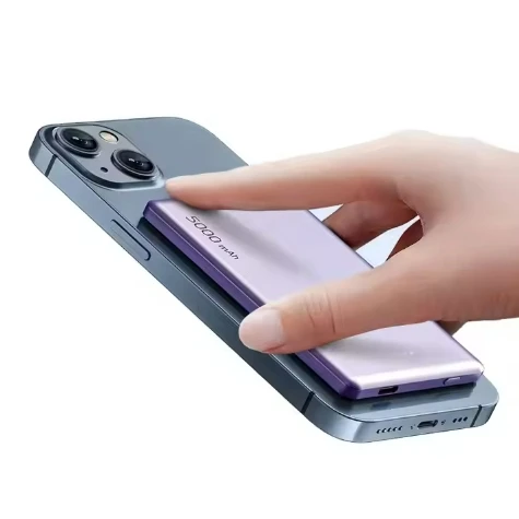 

Elegant and Portable 5000mAh Power Bank with Magnetic Attachment Thin Design