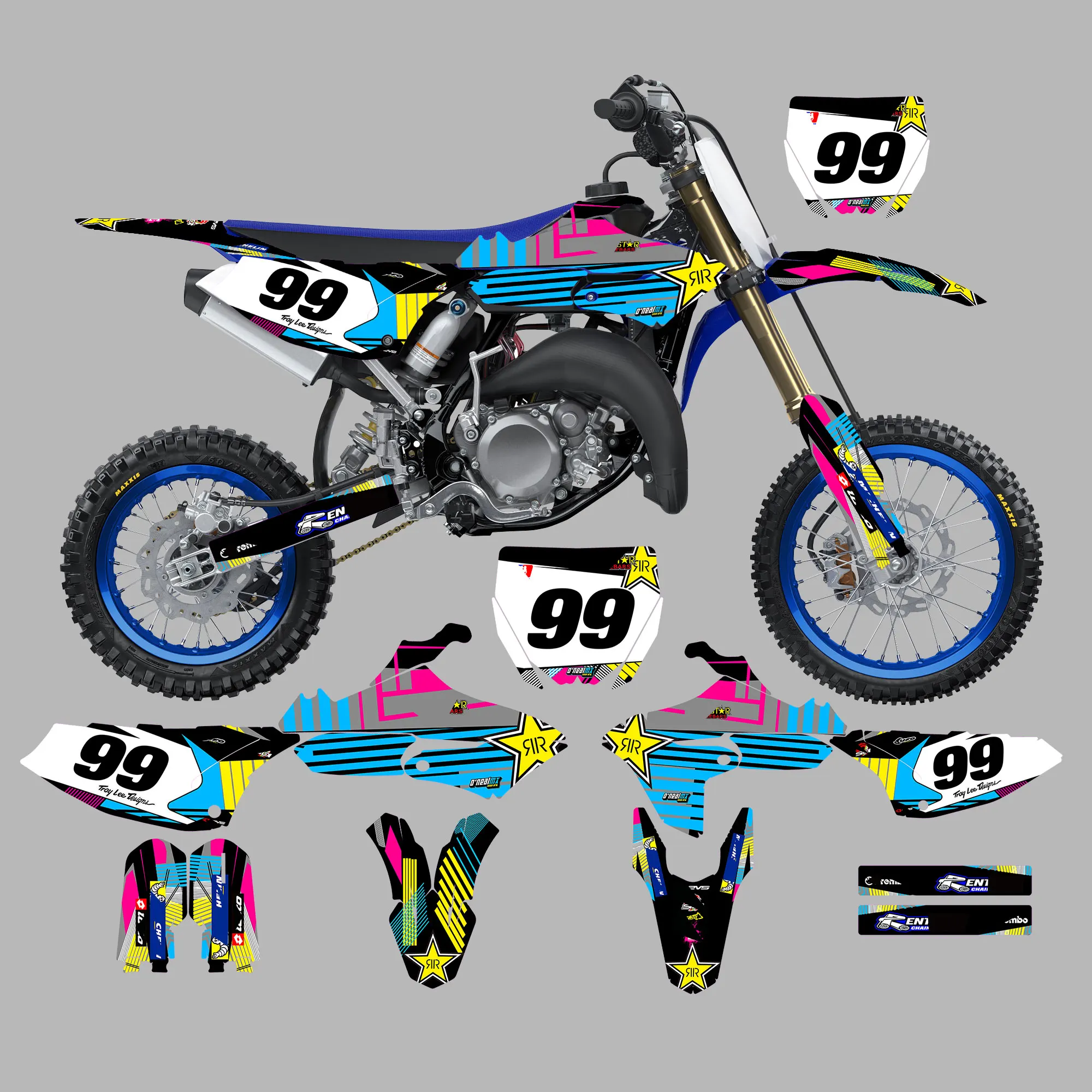 

Graphic Kit for 2018-2021 YZ65 2018 2019 2020 2021 Motocross Decals Sticker