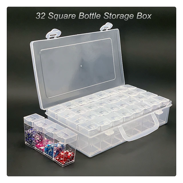NEW 60 Bottle Diamond Painting Storage Case, Clear Plastic Diamond  Embroidery Box, DIY 5D Diamond Art Craft Accessory Organizer - AliExpress