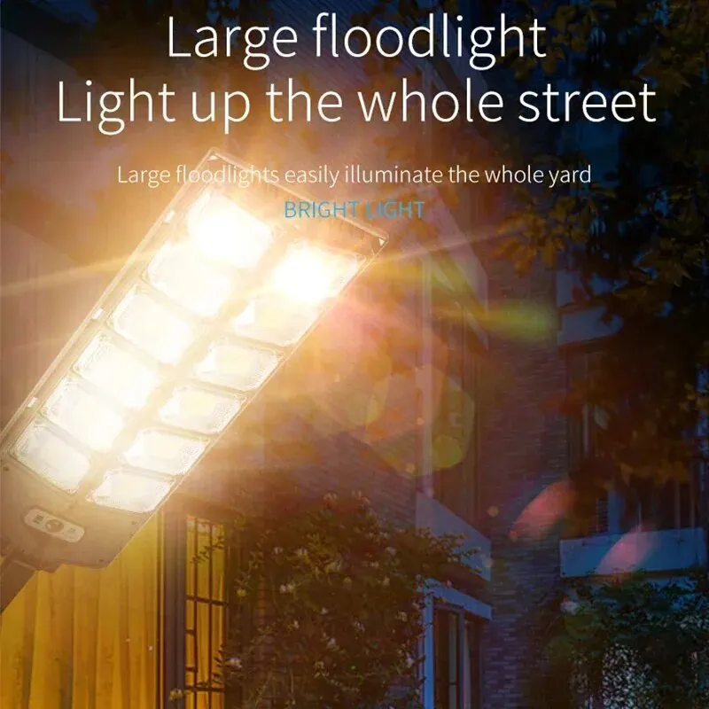 Outdoor Solar LED Lights Waterproof 8000 Lm Super Bright Wall Lamp With Motion Sensor Remote Control Garden Street Light 4