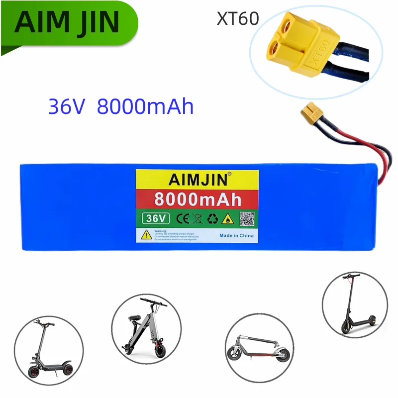 Batterie pour scooter électrique, carte BMS, 36V, 18650 Kugoo Ltd, S3, S4, 8000mAh