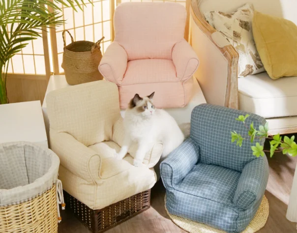 

Removable and Washable Soft Comfortable Cat Bed Couch Armchair Sofa Four Seasons Universal Kitten Nest Dog Sofa Mat Pet Supplies
