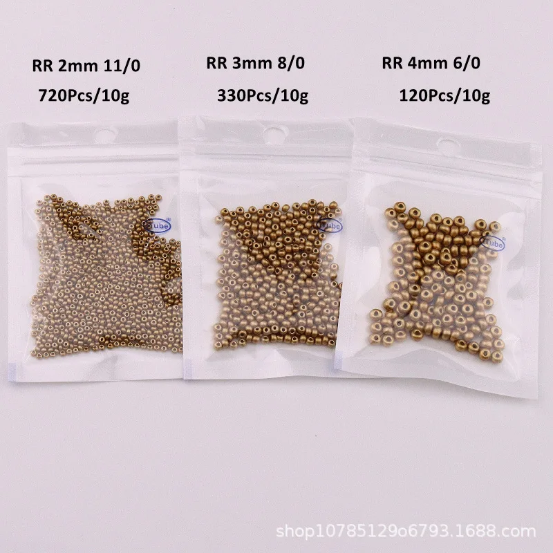 2/3/4mm 고품질 매트 메탈릭 컬러 유리 쌀 비즈 수제 DIY 의류 쥬얼리 루즈 비즈 도매