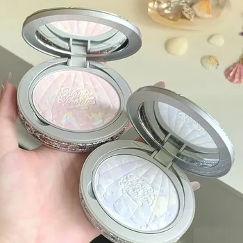 Flower Know Shell Pearl Series Pressed Powder Control Lightweight Blurring Face Makeup