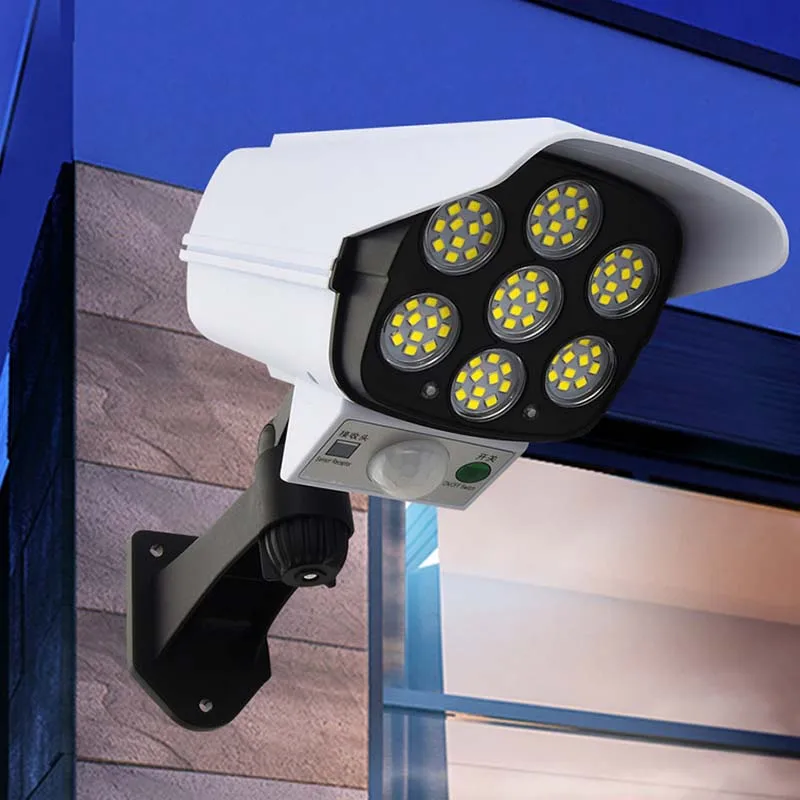 

77 светодиодов, 3 режима, уличные фонари на солнечной батарее, датчик движения, беспроводная камера, P65 Водонепроницаемая Солнечная лампа