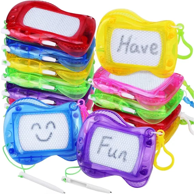 Toddler Magnetic Doodle Board Keychain LCD Writing Tablet Portable Mini Drawing Pad Educational Travel Toy Erasable 1