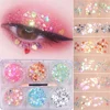 Colorful Glitter Gel for Eyes Hair Body Face Shimmer Diamond Eye Shadow Sequins Gel Cream Flashing Chunky Flakes Makeup Decorati 4