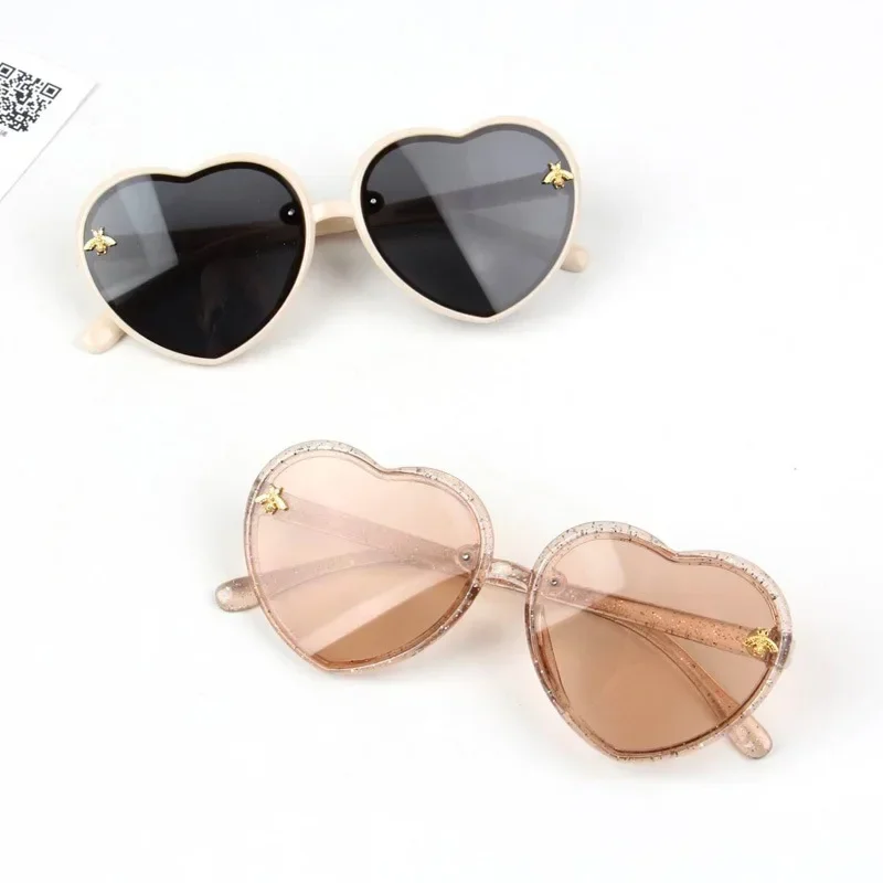 Children sunglasses kids sunglasses heart retro cute pink cartoon frame UV400 eyewear