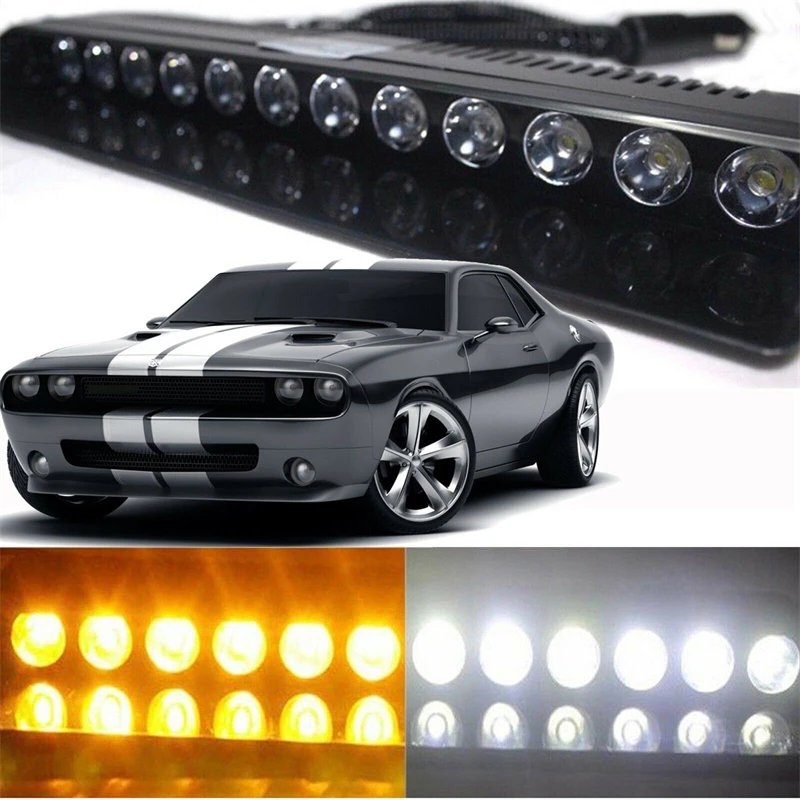 1PCS Светодиодные автомобильные сигнальные огни, стробоскопическая вспышка, 12 - светодиодная присоска, аварийный красный и синий индикатор приборной панели